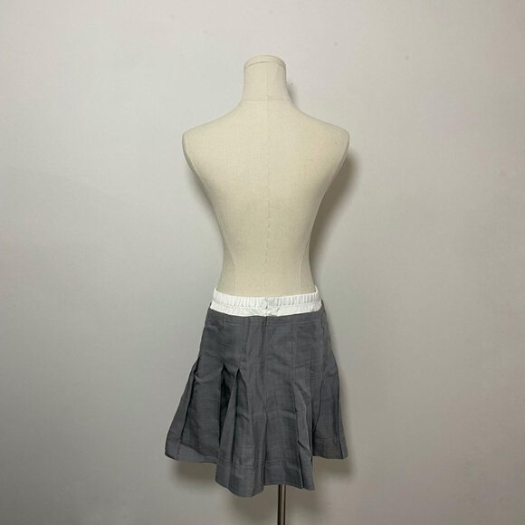 Sandro Paris Pleated Mini Skirt in Grey | Women’s Size 38 - Picture 3 of 4